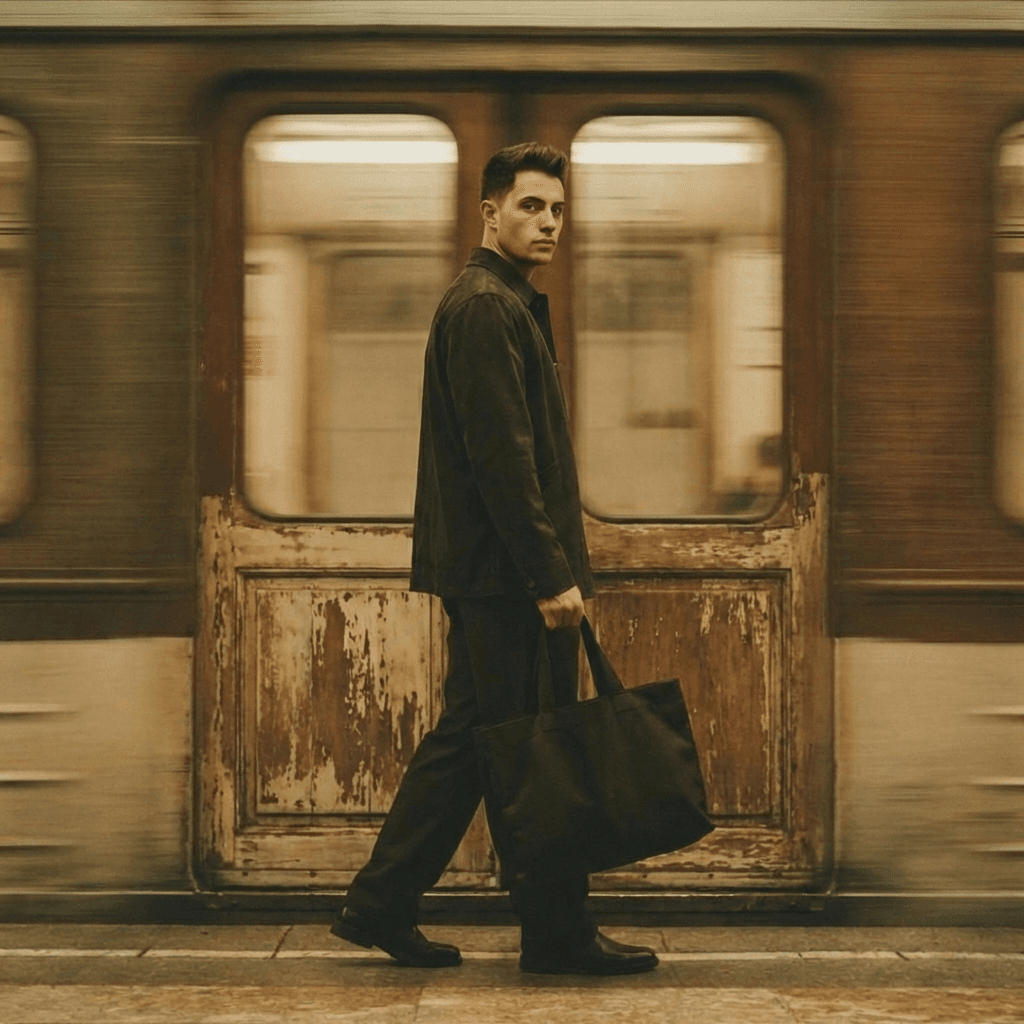 Urban Street Photoshoot With Motion Blur And Passing Subway Train